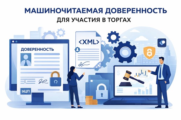 Машиночитаемая доверенность для участия в торгах: что это такое и как она применяется